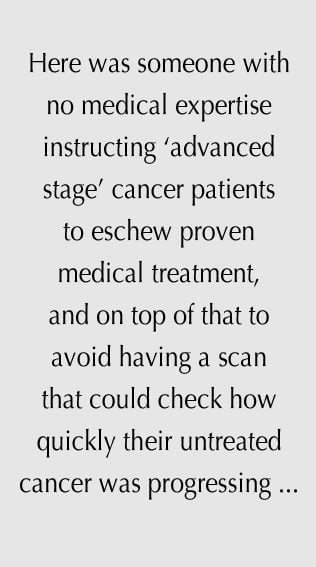 Cancer 'Cure' is Quackers Gerson therapy: a treatment to avoid at