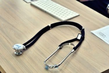 A stethoscope on a table