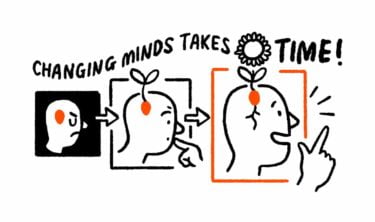 Changing minds takes time, but a seed of an idea you've planted in someone's head can grow and lead to a change of opinion.