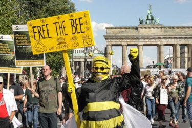 COVID-19 protests in Berlin, 2020.