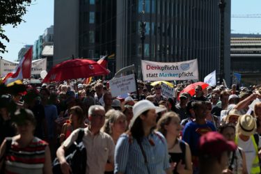 Anti-mask protests in Berlin, August 2020