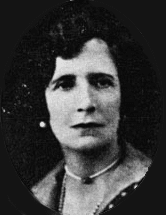 Nesta Helen Webster - a black and white photograph of her looking slightly off centre. 