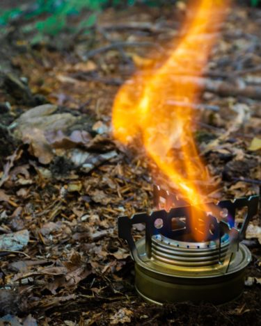 A portable stove that might be lit using kerosene