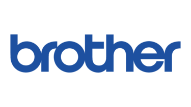 The Brother logo - white background, blue text reading "brother"