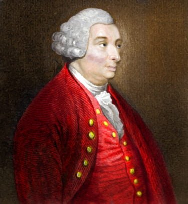 A colourised engraving of Scottish philosopher David Hume from The History of Great Britain.