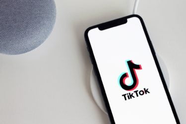 A smartphone with the TikTok logo on it