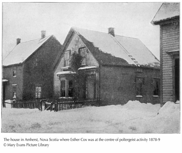 The house in Amherst, Nova Scotia where Esther Cox was at the centre of poltergeist activity, 1878-79. Many thanks to Mary Evans Picture Library https://www.maryevans.com