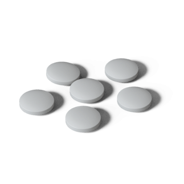 6 round white pills
