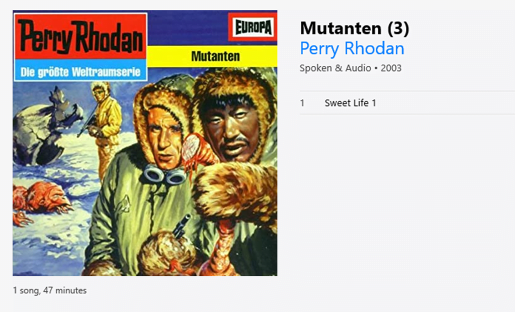The cover of Perry Rhodan - Mutanten.