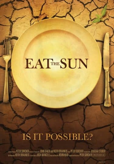 The Eat the Sun cover image - an empty plate on cracked dry soil with the words "Eat the Sun - is it possible?".