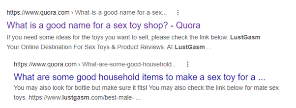 The Quora link sharing LustGasm