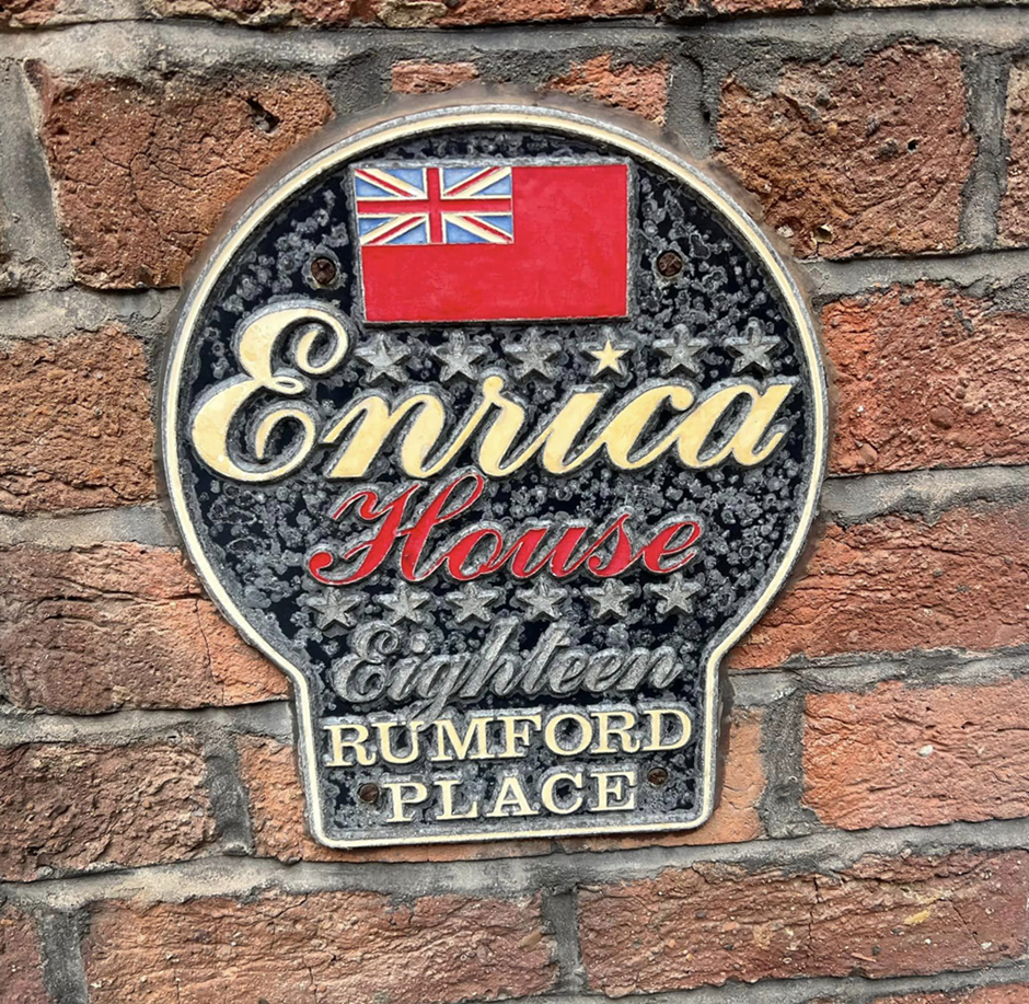 The enrica house plaque as described in the main text