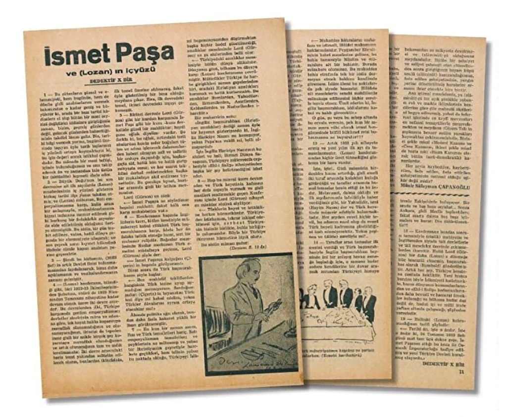 The second series of articles written by Necip Fazıl Kısakürek, published by Büyük Doğu (Great East) in 1950, is the most comprehensive portrayal of the conspiracy. Source
