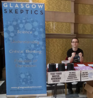 The divine Trevor Sloughter from Glasgow Skeptics dowses for credulous members of the public