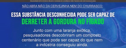 A screenshot of the advert written in Portuguese 