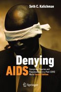 Book cover: 'Denying AIDS' by Seth C Kalichman. Subtitled "Conspiracy theories and pseudoscience in a post-COVID world. Second edition"
Illustrated with a photograph of a blindfolded man.